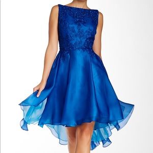 Monique Lhuillier Cobalt Blue Cocktail Dress